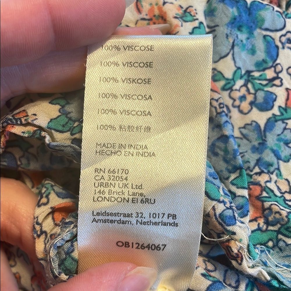 Free People Molly Jo Midi Dress Blue Floral - Picture 6 of 10